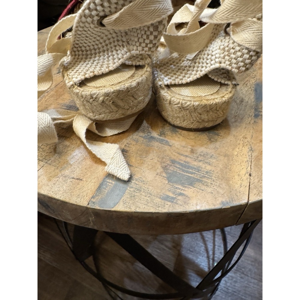 Soludos Women's The Lauren Lace Up Crochet Espadrilles Red Size 7-7.5 - Picture 5 of 9